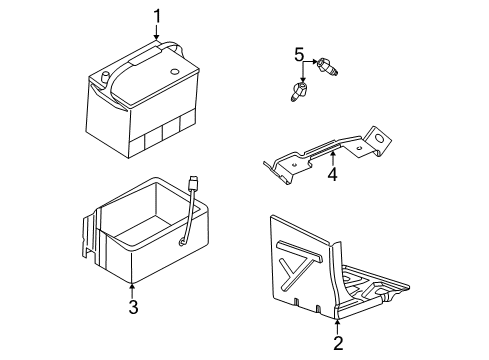 2004 Chrysler 300M Battery Tray-Battery Diagram for 4580197AF