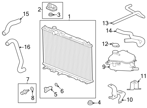 2009 Ford Edge Radiator & Components HOSE Diagram for 1910866VA00