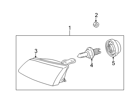 1999 Toyota Sienna Headlamps Lens & Housing Diagram for 8115008010
