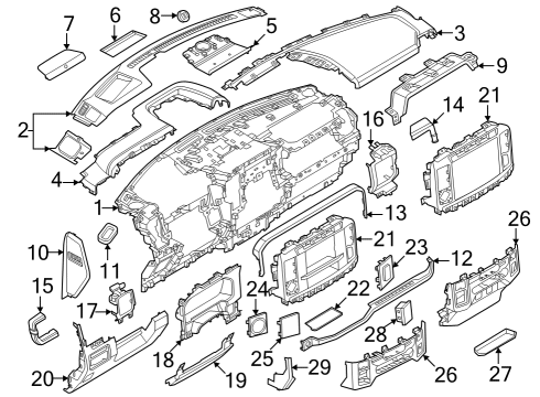 Instrument Panel Components Vent Louver Screw Diagram for W718102S451