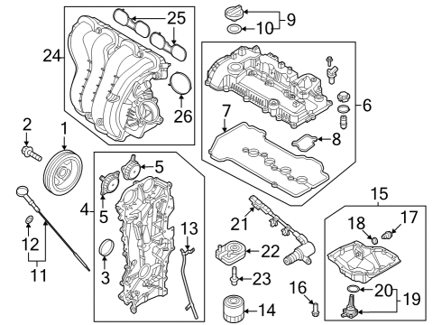 Engine Parts SENSOR-OIL LEVEL Diagram for 215902S000