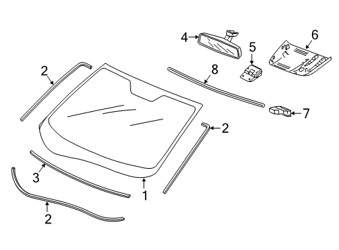 2017 Honda CR-V Lane Departure Warning Cover, Sensor Diagram for 36166TLAA01