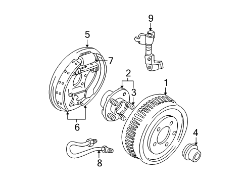 2000 Ford Taurus Rear Brakes Brake Tube Diagram for YF1Z2268AA