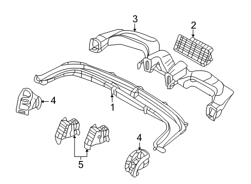 2007 Hyundai Entourage Ducts Duct Assembly-Side Air Ventilator, RH Diagram for 974804D000VA
