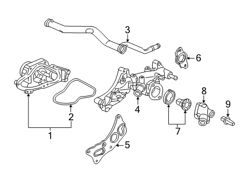 2002 Honda Accord Senders Thermostat Assembly (Nippon Thermostat) Diagram for 19301P8CA11