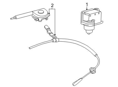 2007 Mercury Monterey Cruise Control System Cruise Servo Diagram for 6F2Z9C735AA