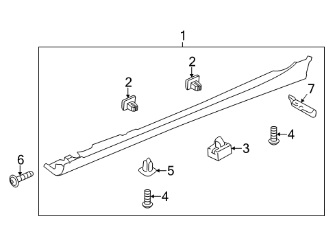 2014 Kia Optima Exterior Trim - Pillars, Rocker & Floor GROMMET-Side SILL MOULDING Diagram for 877592T000