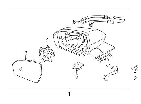 2016 Lincoln MKX Outside Mirrors Power Mirror Diagram for FA1Z17683ABPTM
