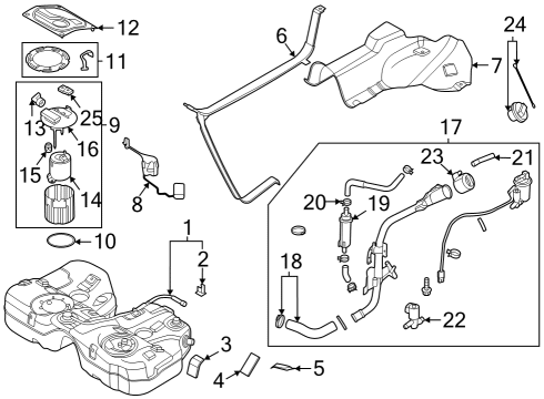 Fuel System Components Sender Assembly-Fuel PUM Diagram for 94460L3600