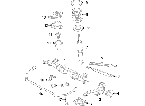 2013 Mini Cooper Countryman Rear Suspension Components, Stabilizer Bar Additional Damper, Rear Diagram for 33536772740