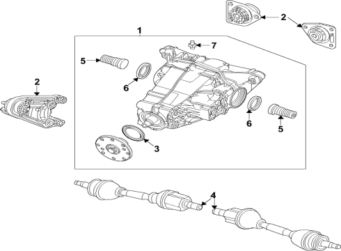Rear Axle, Differential, Drive Axles, Propeller Shaft AXLE REAR Diagram for 68416815AA