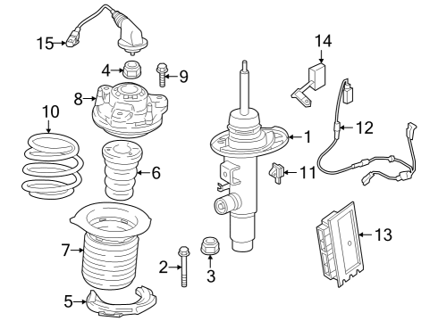 2021 BMW M3 Struts & Components - Front STAR-SOCKET SCREW Diagram for 07148747784
