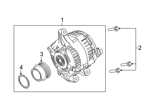 2020 Lincoln Nautilus Alternator Alternator Diagram for K2GZ10346B