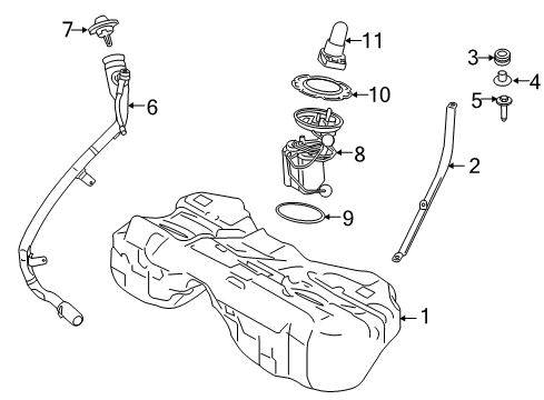 2018 BMW M550i xDrive Fuel Supply Fuel Pump Diagram for 16117476106