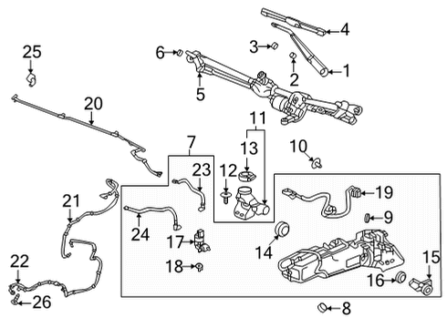 Wipers Wiper Arm Cap Diagram for 13262446