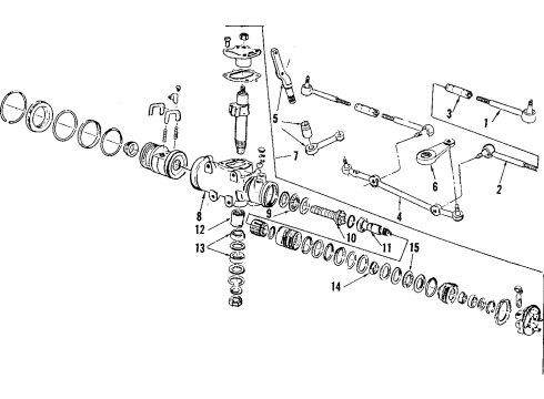 1986 Pontiac Bonneville P/S Pump & Hoses, Steering Column, Steering Gear & Linkage Gear-Steering Diagram for 7848140
