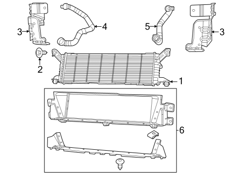 Intercooler Screw-HEXAGON Head Diagram for 6511948AA