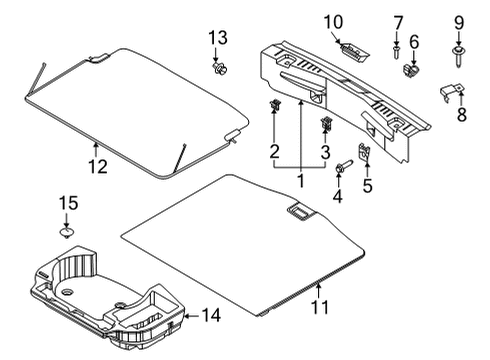 2021 Ford Mustang Mach-E Interior Trim - Rear Body Head Air Bag Bolt Diagram for W500214S442