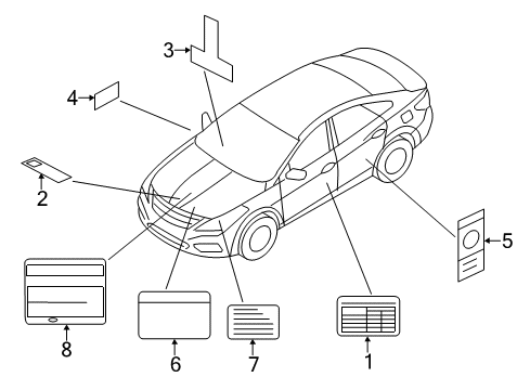 2013 Hyundai Azera Information Labels Label-Refrigerant Diagram for 976993X000