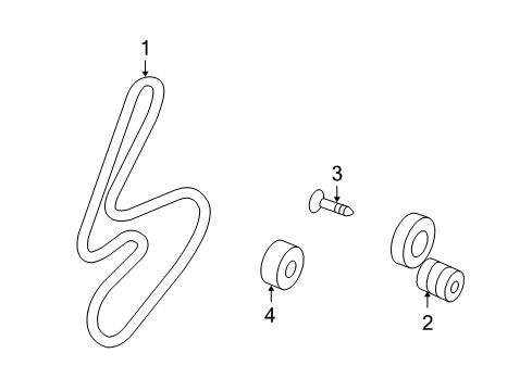 2008 Kia Optima Belts & Pulleys Bolt-Flange Diagram for 1140410956K