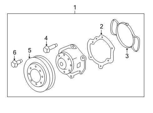 2008 Jaguar XK Water Pump Horn Bolt Diagram for 11588713