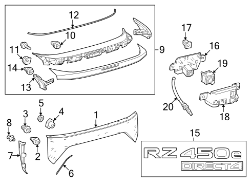 Parking Aid Park Sensor Diagram for 89341K0060C1