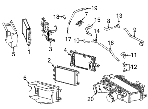 Intercooler Grille Nut Diagram for 9008017236