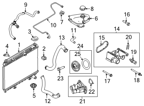 2012 Ford Fiesta Powertrain Control Reservoir Hose Diagram for 8V2Z8K276B