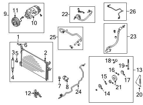 2004 Infiniti FX35 Air Conditioner Clamp-Tube Diagram for 4627160U05