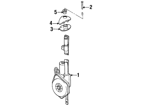 2000 Mercury Mountaineer Antenna & Radio Mast Diagram for F1TZ18A886A