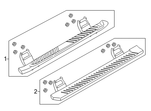 2016 Ford F-150 Running Board Running Board Diagram for FL3Z16450BD