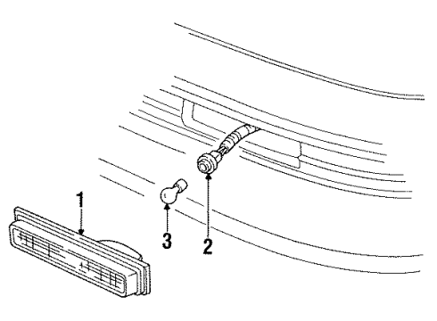 1993 Oldsmobile 88 Park Lamps Park & Signal Lamp Asm - L.H. Diagram for 5976159