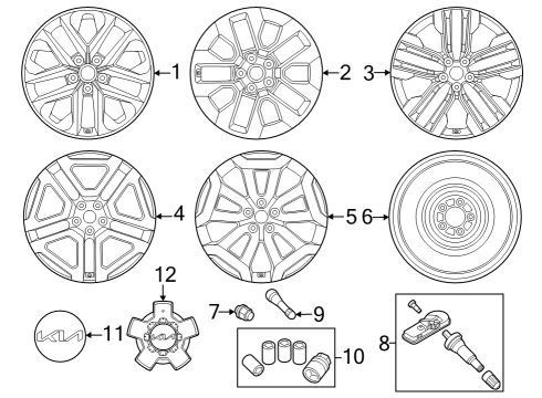 Wheels BLACK WHEEL LOCKS Diagram for S9F44AU001