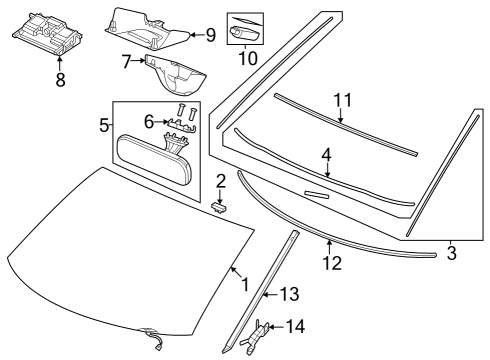 Lane Departure Warning MIRROR, REARVIEW Diagram for 76400THRA31