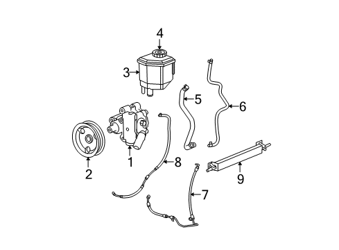 2007 Dodge Charger P/S Pump & Hoses, Steering Gear & Linkage Boot-Steering Gear Diagram for 68028832AA