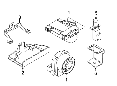 2014 BMW X1 Anti-Theft Components Bracket For Dwa Switch Diagram for 61316932791