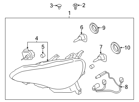 2013 Scion FR-S Bulbs Wire Diagram for SU00304316
