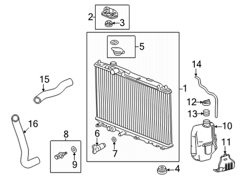 2022 Honda Civic Powertrain Control HOSE, WATER (UPPER) Diagram for 1950164SA00