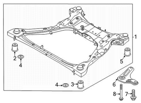 Suspension Mounting - Front STAY LH Diagram for 62470R0000