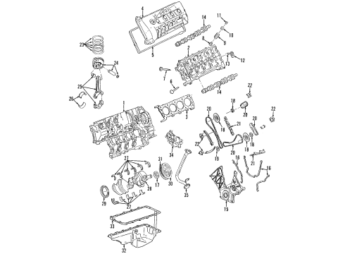 1996 Lincoln Continental Engine Parts, Mounts, Cylinder Head & Valves, Camshaft & Timing, Oil Pan, Oil Pump, Crankshaft & Bearings, Pistons, Rings & Bearings Oil Pump Diagram for F8OZ6600AA