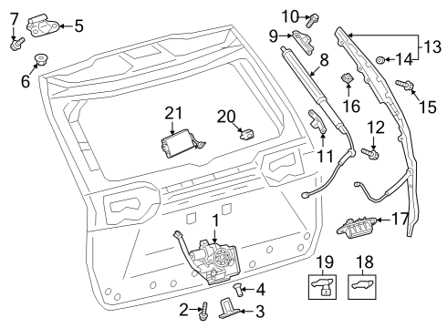 2022 Toyota Corolla Cross Lift Gate Screw, W/WASHER TAPP Diagram for 90159A0038