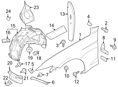Fender & Components Fender Nut Diagram for W718389S437