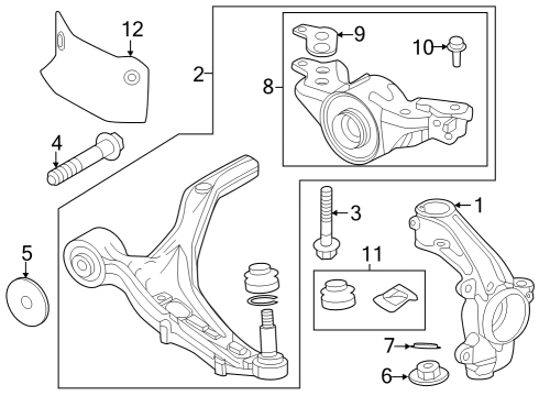 Front Suspension Components BOOT KIT, FR- ARM Diagram for 06510T90A00