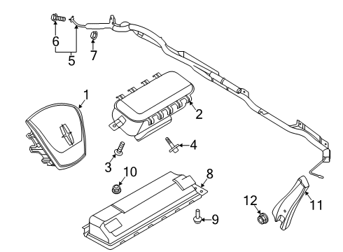 2020 Lincoln Aviator Air Bag Components HOUSING ASY - STEERING COLUMN Diagram for LC5Z3F791CB