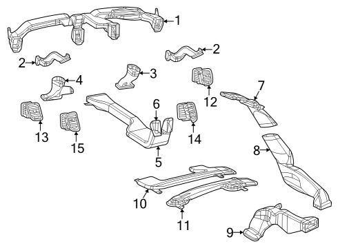 Ducts Duct-Floor Distribution Diagram for 55038158AD