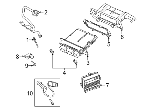 2018 Ford F-150 Ignition System Glow Plug Wiring Assembly Diagram for JL3Z12B568B