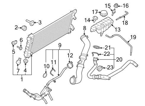 Radiator & Components Inverter Stud Diagram for W714629S442