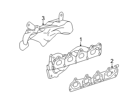 2004 Chevrolet Malibu Exhaust Manifold Engine Exhaust Manifold Diagram for 12586683