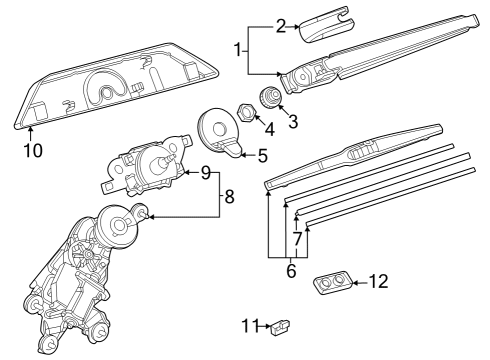Wipers Wiper Blade Refill Diagram for 8521442060