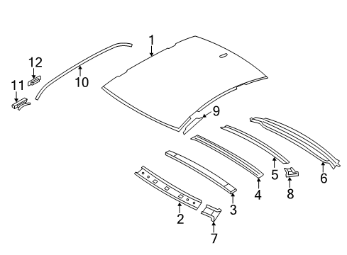 2019 BMW 740i xDrive Roof & Trim Holder, Emc, Side Diagram for 41317421676